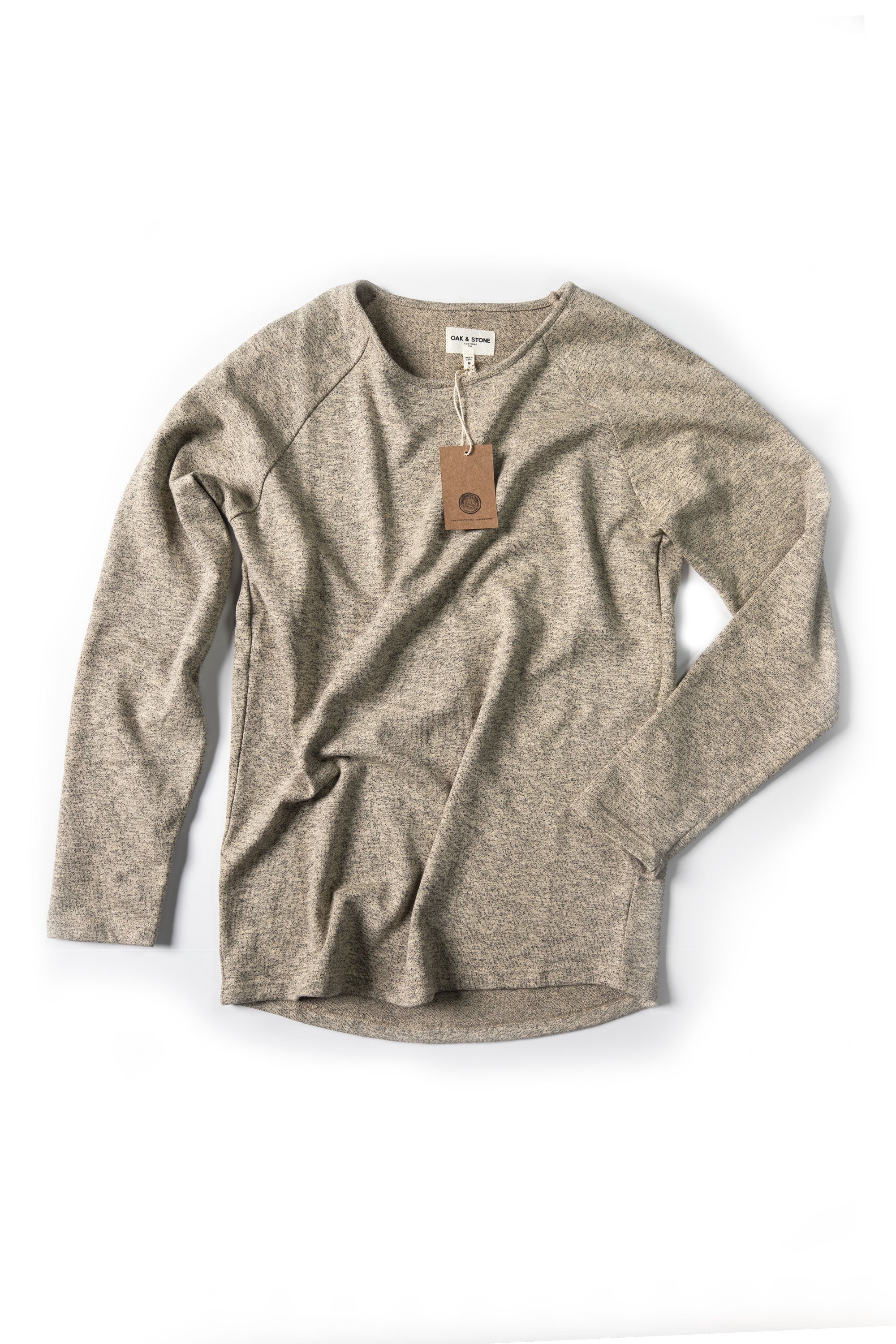 Terry Sweater - Heathered Tan - Oak & Stone Clothing Co.